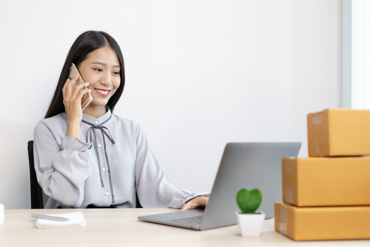 Businesswoman on A Phone Call