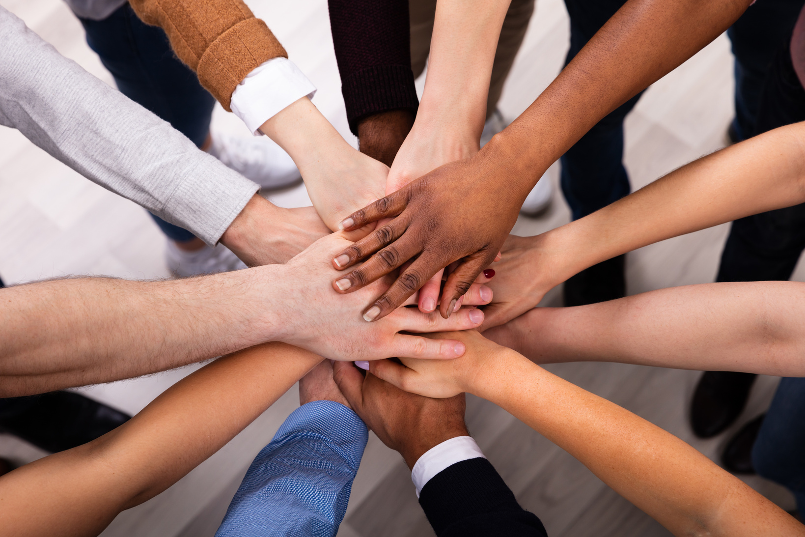 Diverse People Stacking Hand Together